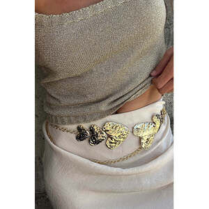 12th Tribe Allegra Gold Statement Heart Belt Size O/SO/S